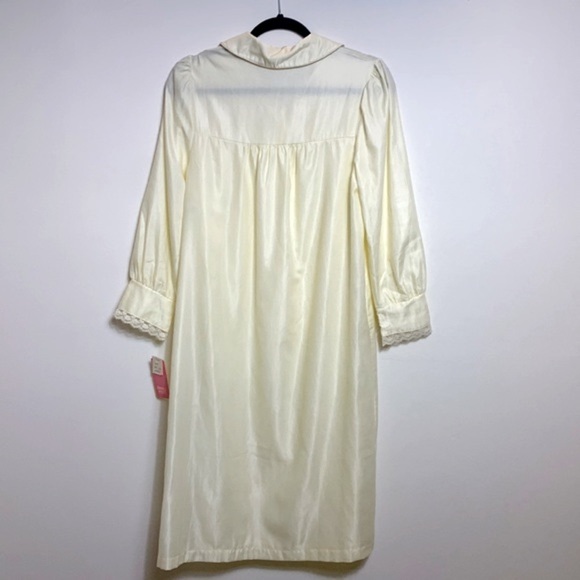 Vintage French Maid Pale Yellow Night Gown, women size S NWT - Picture 8 of 16